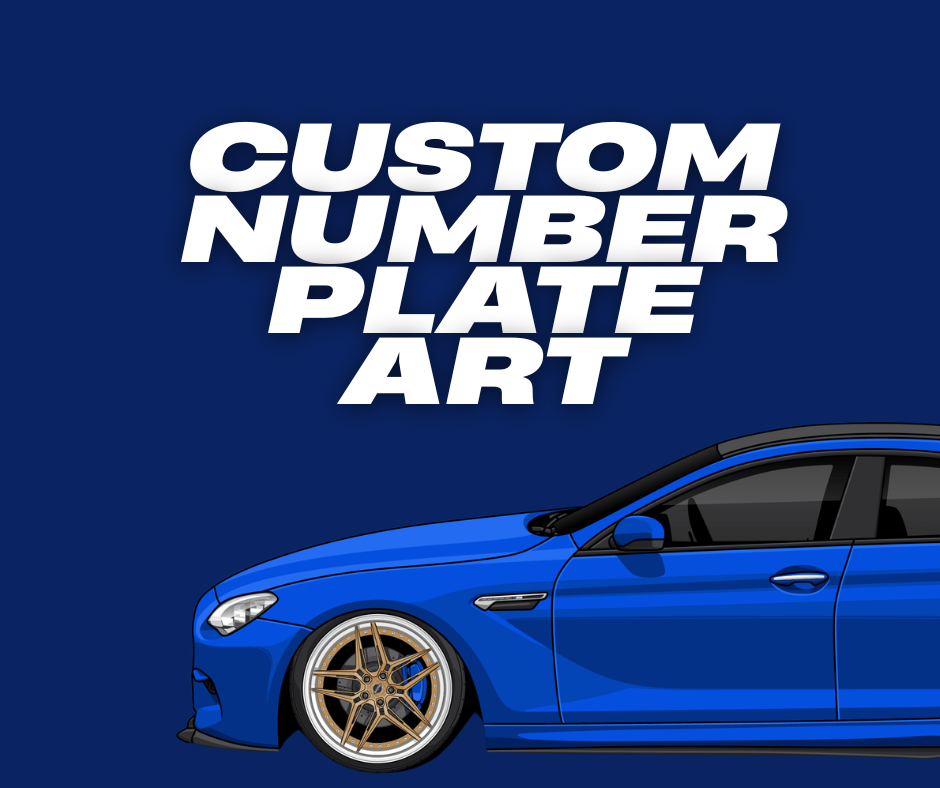Custom licence plate art - Sideshot