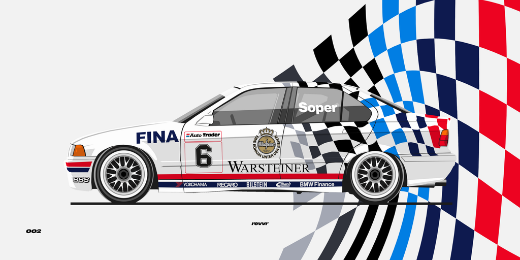 Warsteiner BMW E36 Touring car wall art - Revvr
