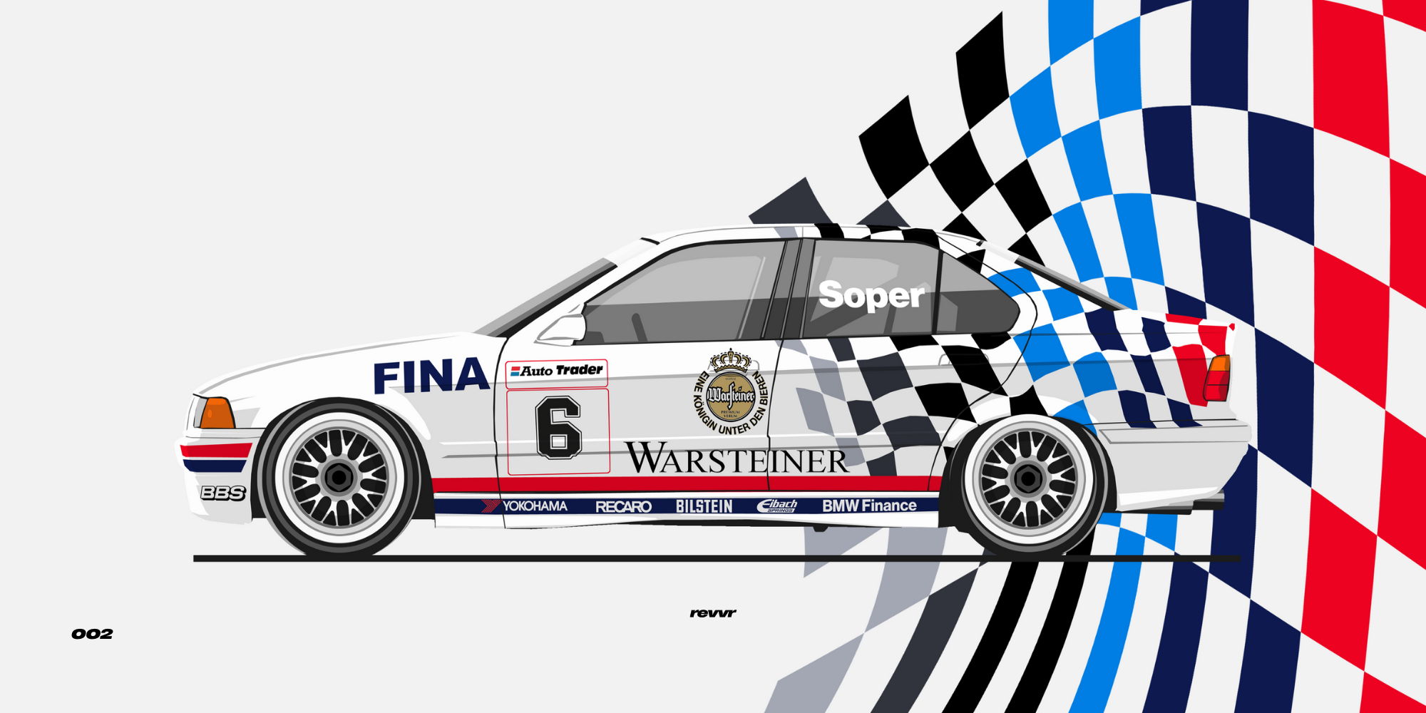 Warsteiner BMW E36 Touring car wall art - Revvr