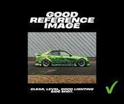 Custom licence plate art - Sideshot