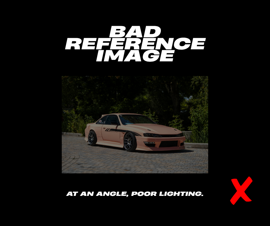 Custom licence plate art - Sideshot