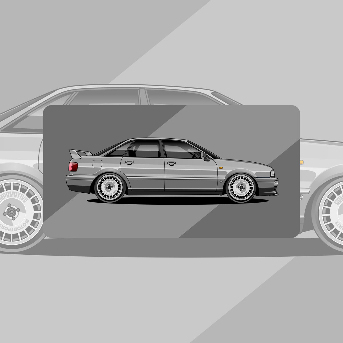 That Grey Audi 80 Licence Plate Art
