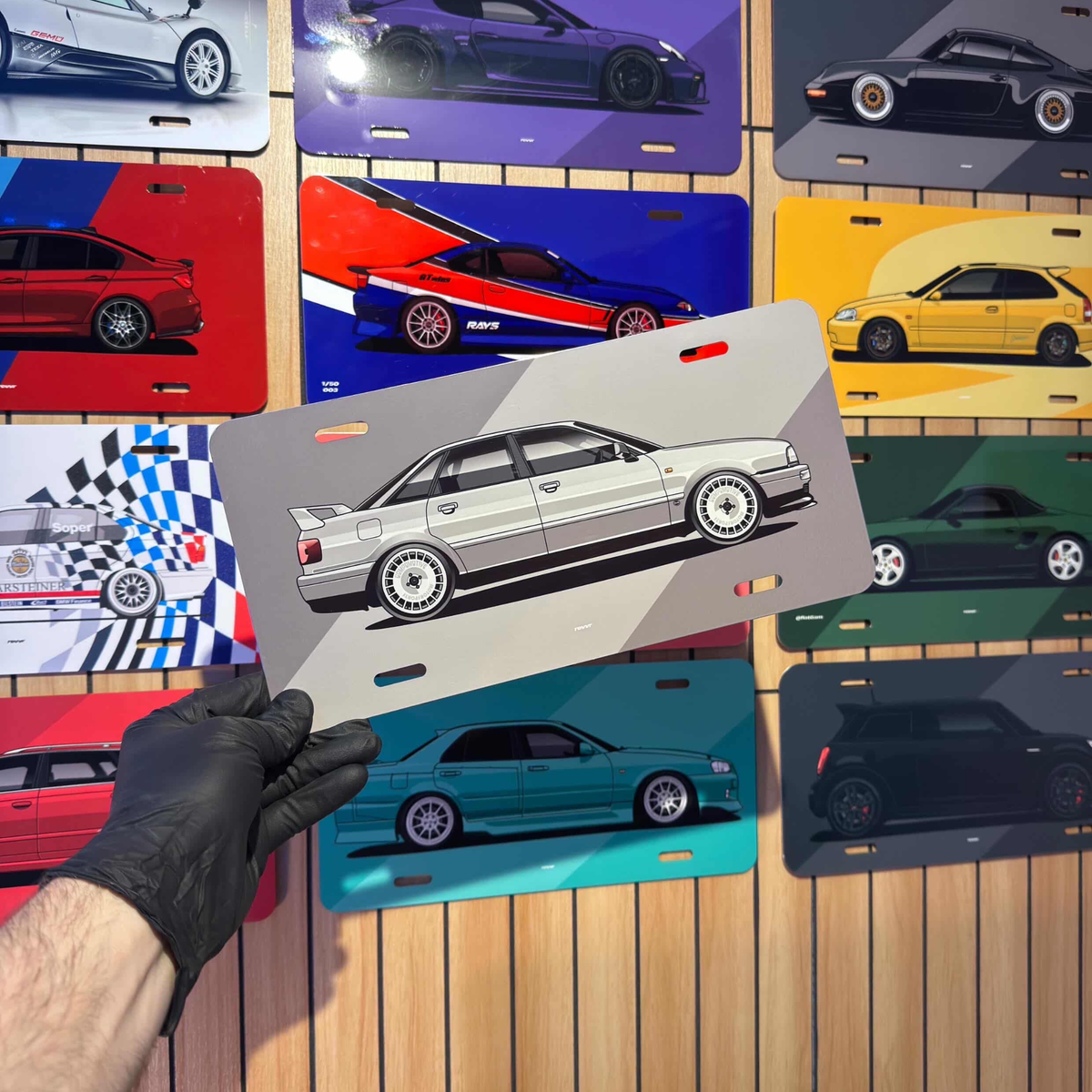 That Grey Audi 80 Licence Plate Art