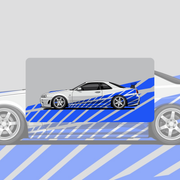 Brians Skyline R34 GTR Licence plate art